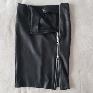 RUDSAK Pencil Skirt leather effect full zipper